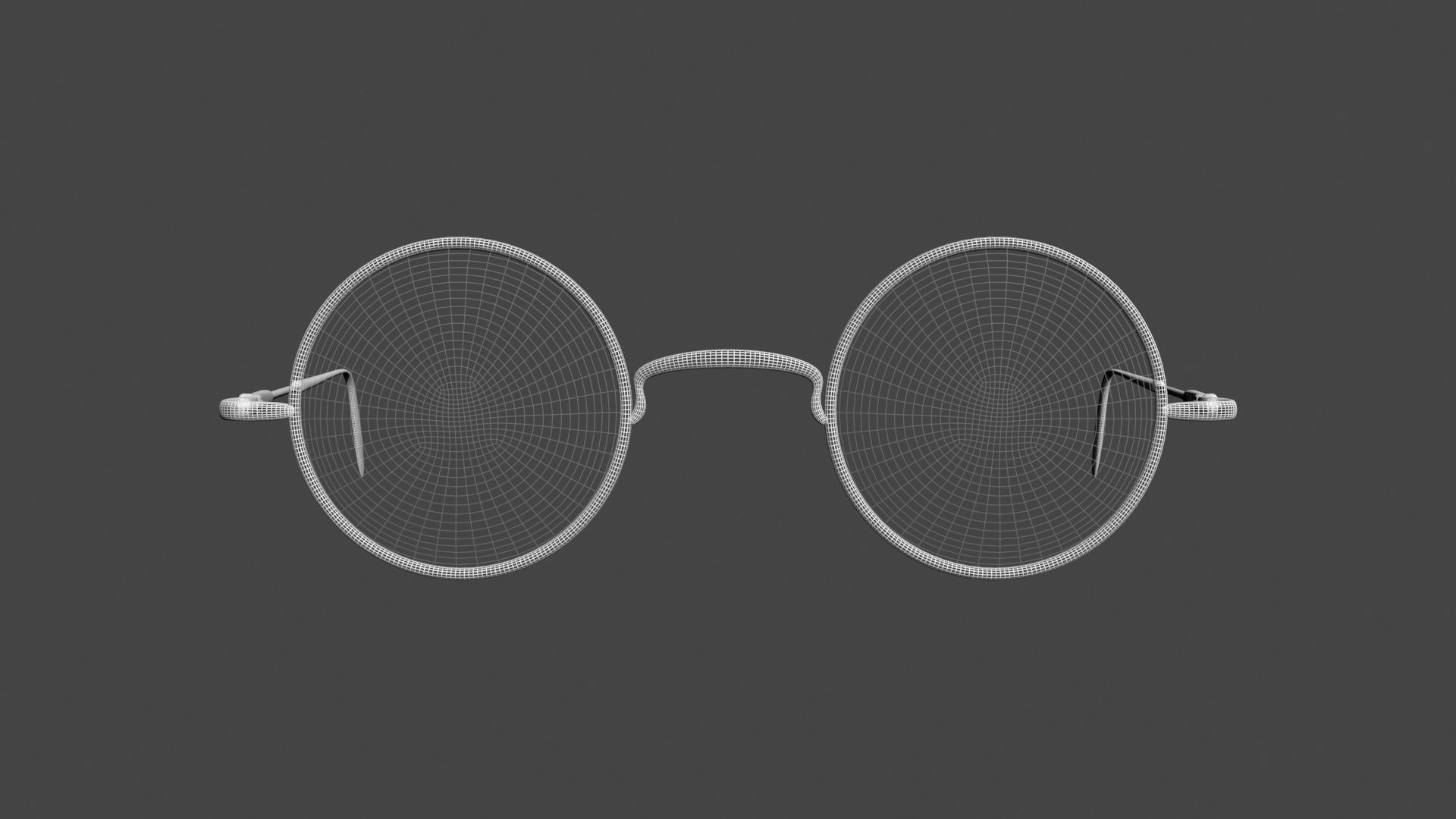 GLSS-002 Round sunglasses 3D model_4