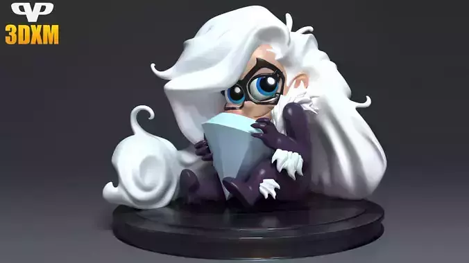 Black Cat Chibi for 3D Printing STL