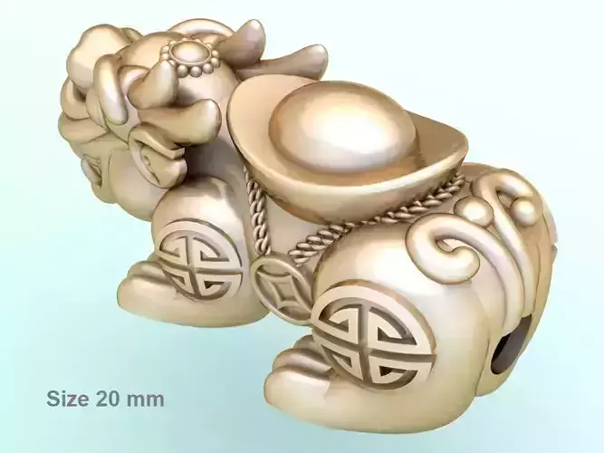 Pixiu money coin Bracelet - Unicorn  bracelet - Size 20 mm  