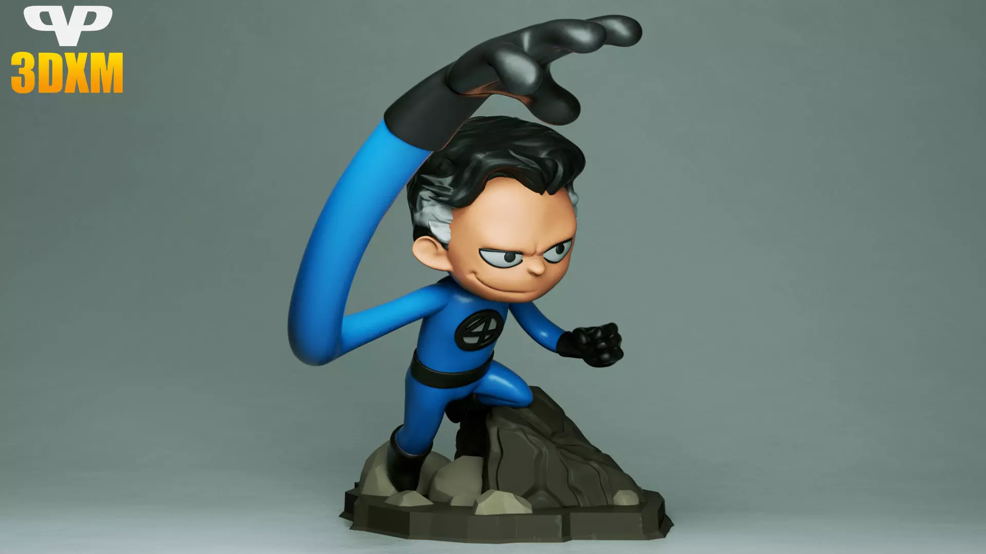 Reed Richards Chibi for 3D Printing STL 3D print model_0