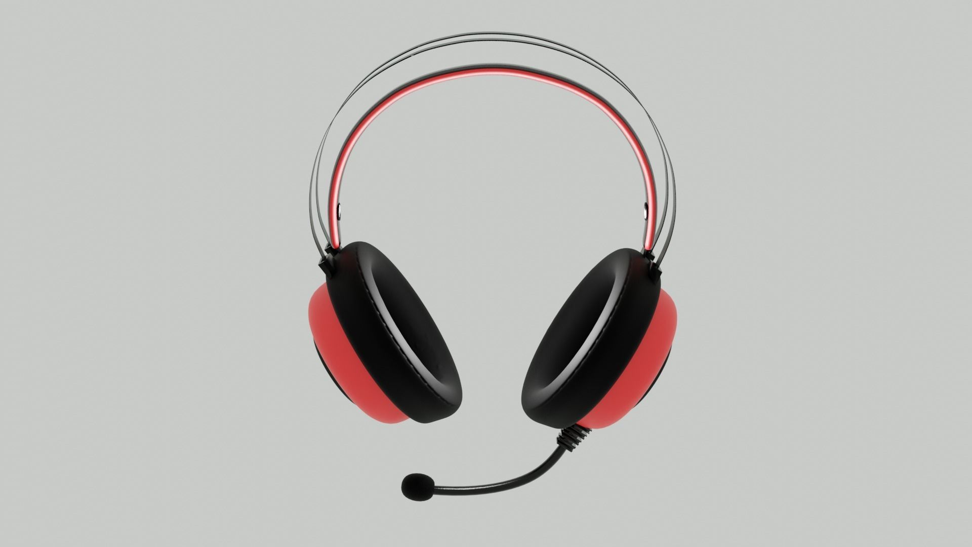Microphone Wireless Gaming Headphone Free 3D model_14