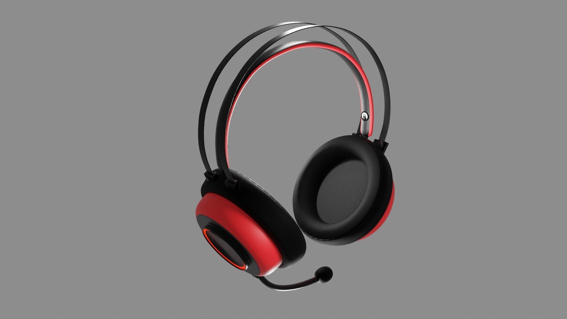 Microphone Wireless Gaming Headphone Free 3D model_4