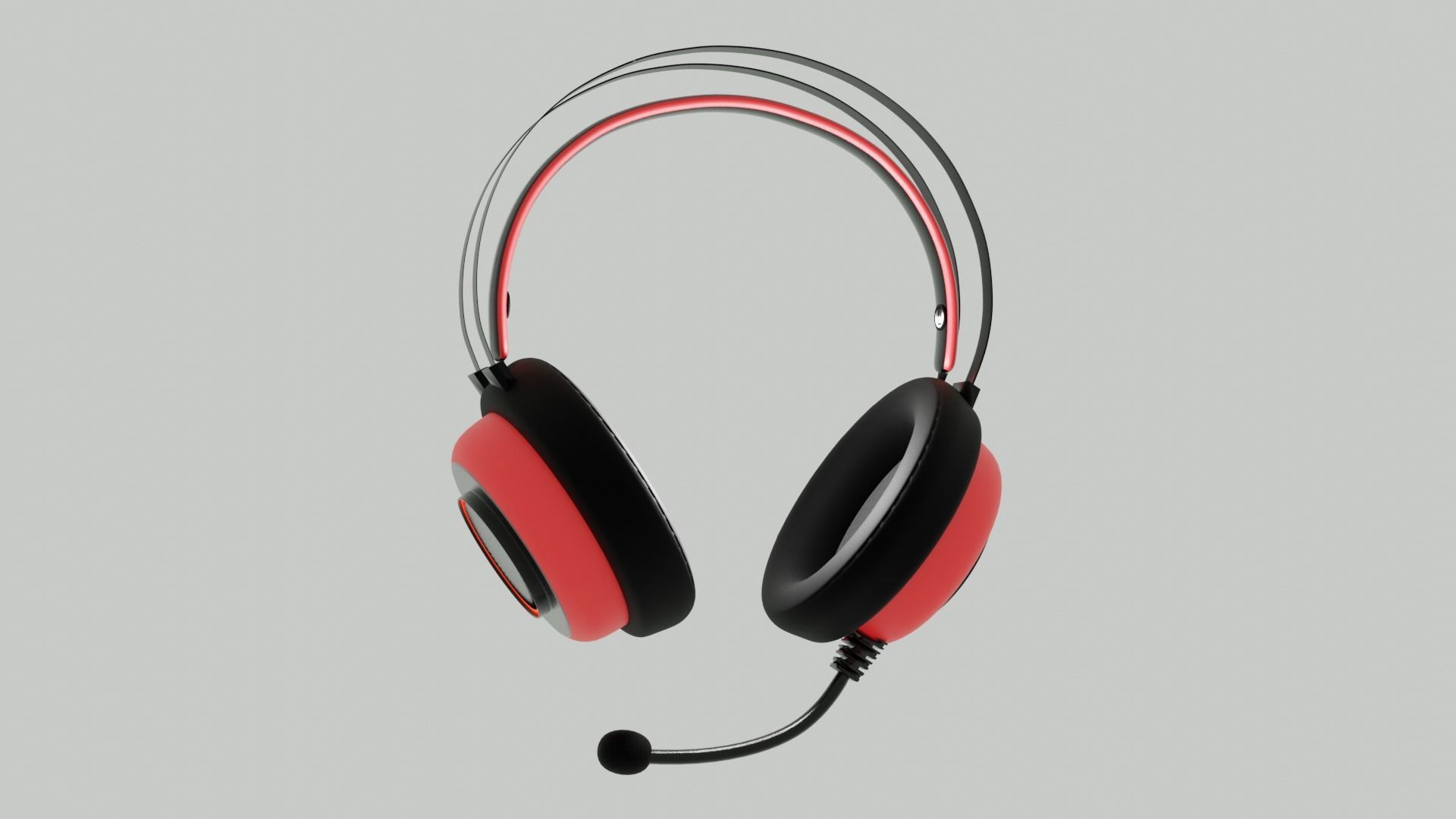 Microphone Wireless Gaming Headphone Free 3D model_2
