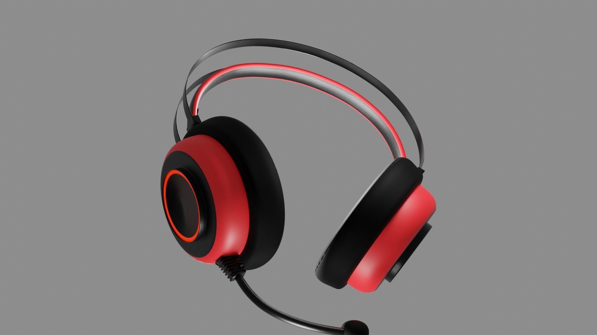 Microphone Wireless Gaming Headphone Free 3D model_11