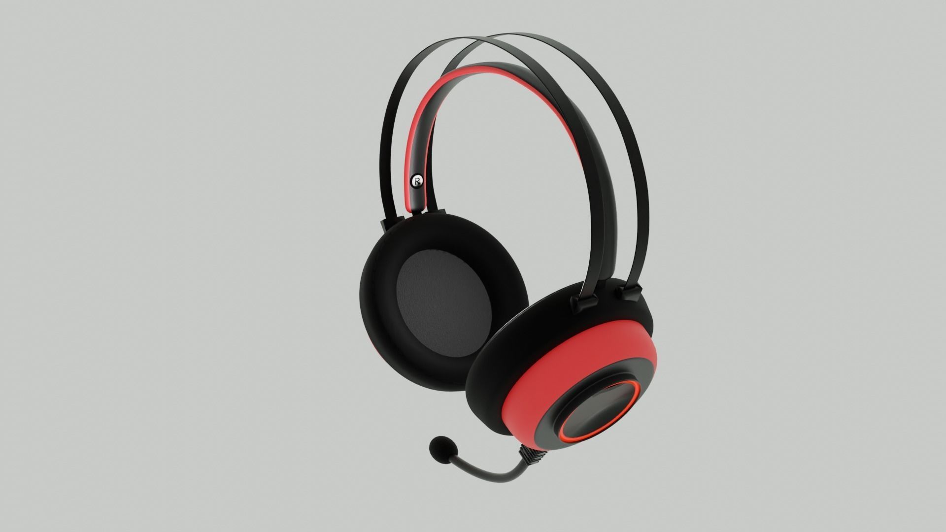 Microphone Wireless Gaming Headphone Free 3D model_20