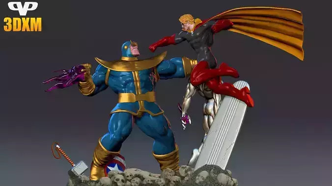 Thanos Diorama for 3D Printing STL