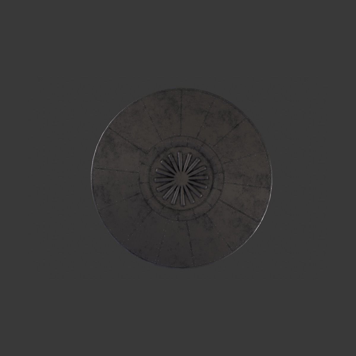 UFO Spaceship Low-poly 3D model_4