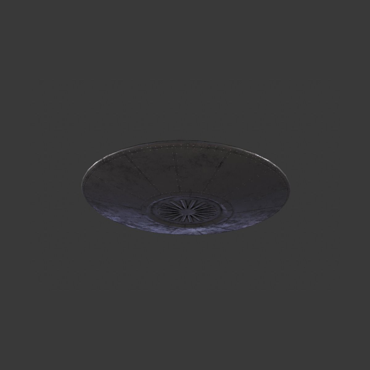 UFO Spaceship Low-poly 3D model_3