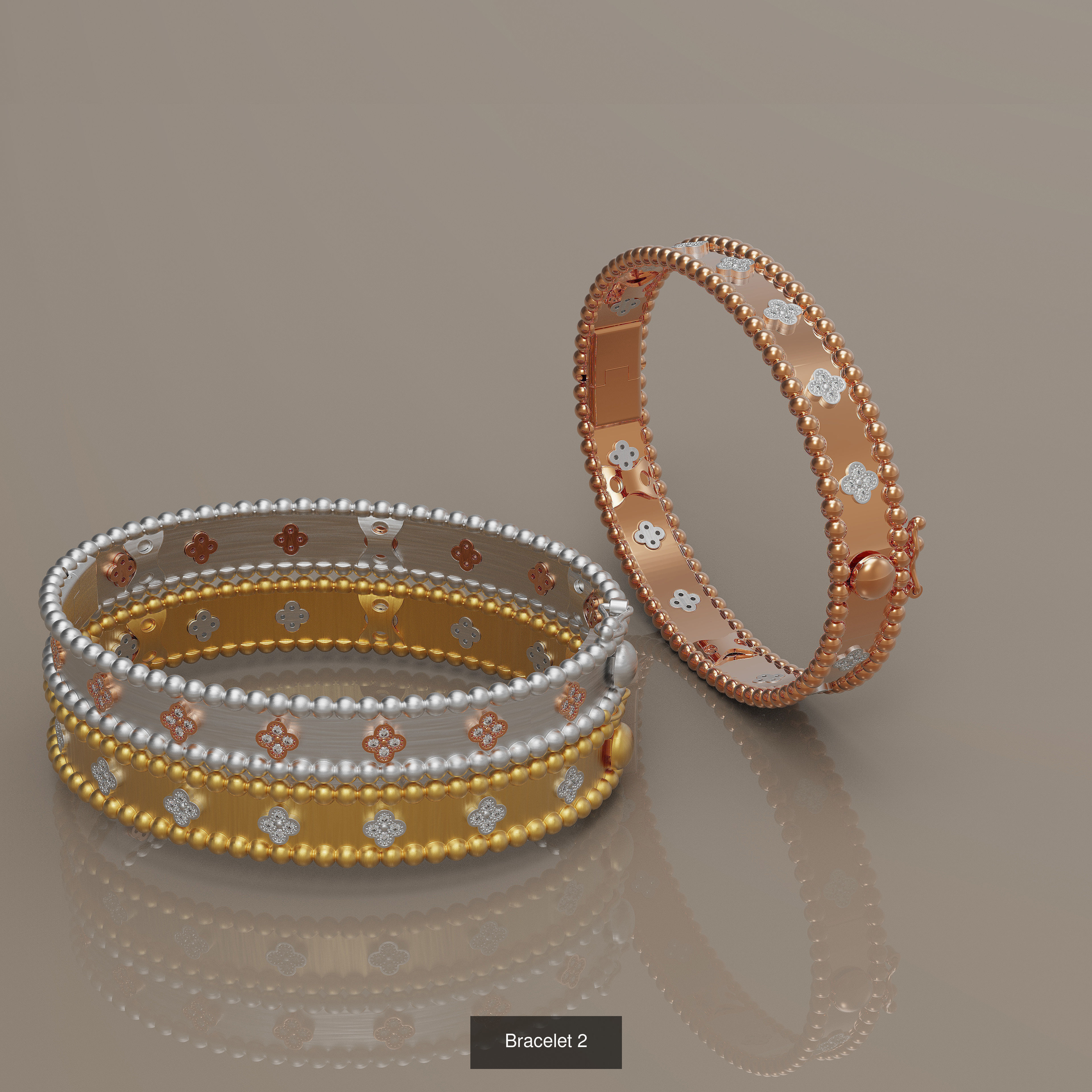 Bracelet and ring 3D Model Collection_1