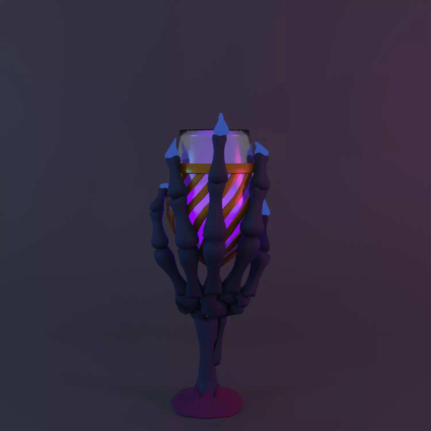 Halloween Wineglass Free low-poly 3D model