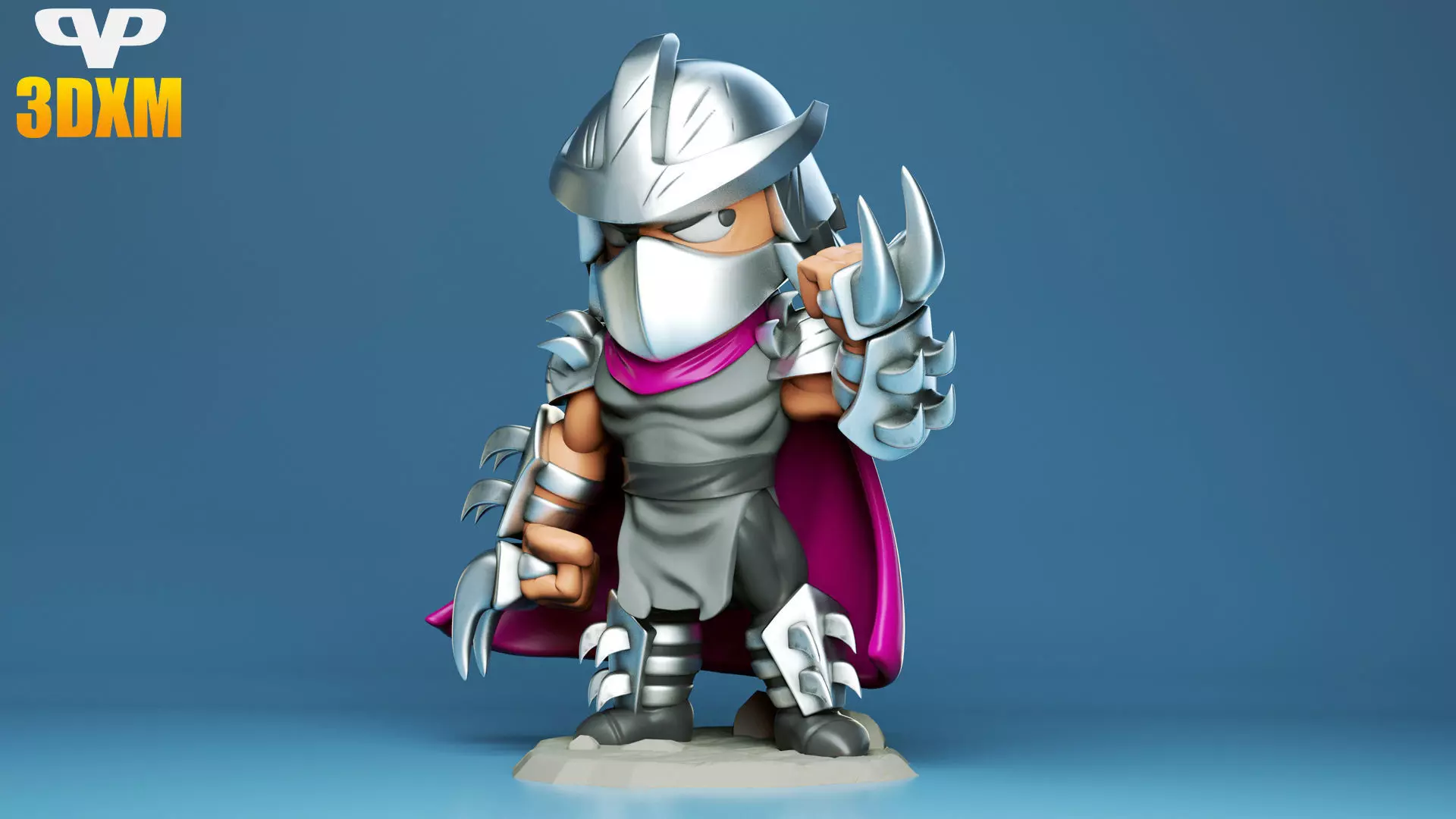 Shredder Chibi for 3D Printing STL 3D print model_0