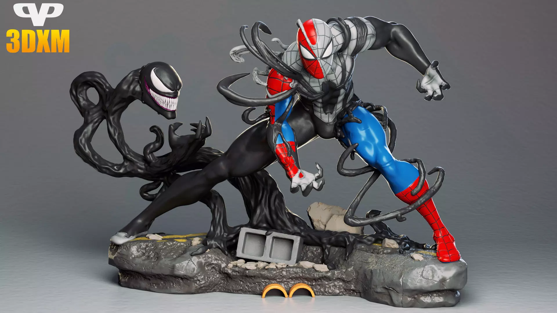 Venom Take Over Spider-Man Maximum Venom for 3D Printing STL 3D print model_0