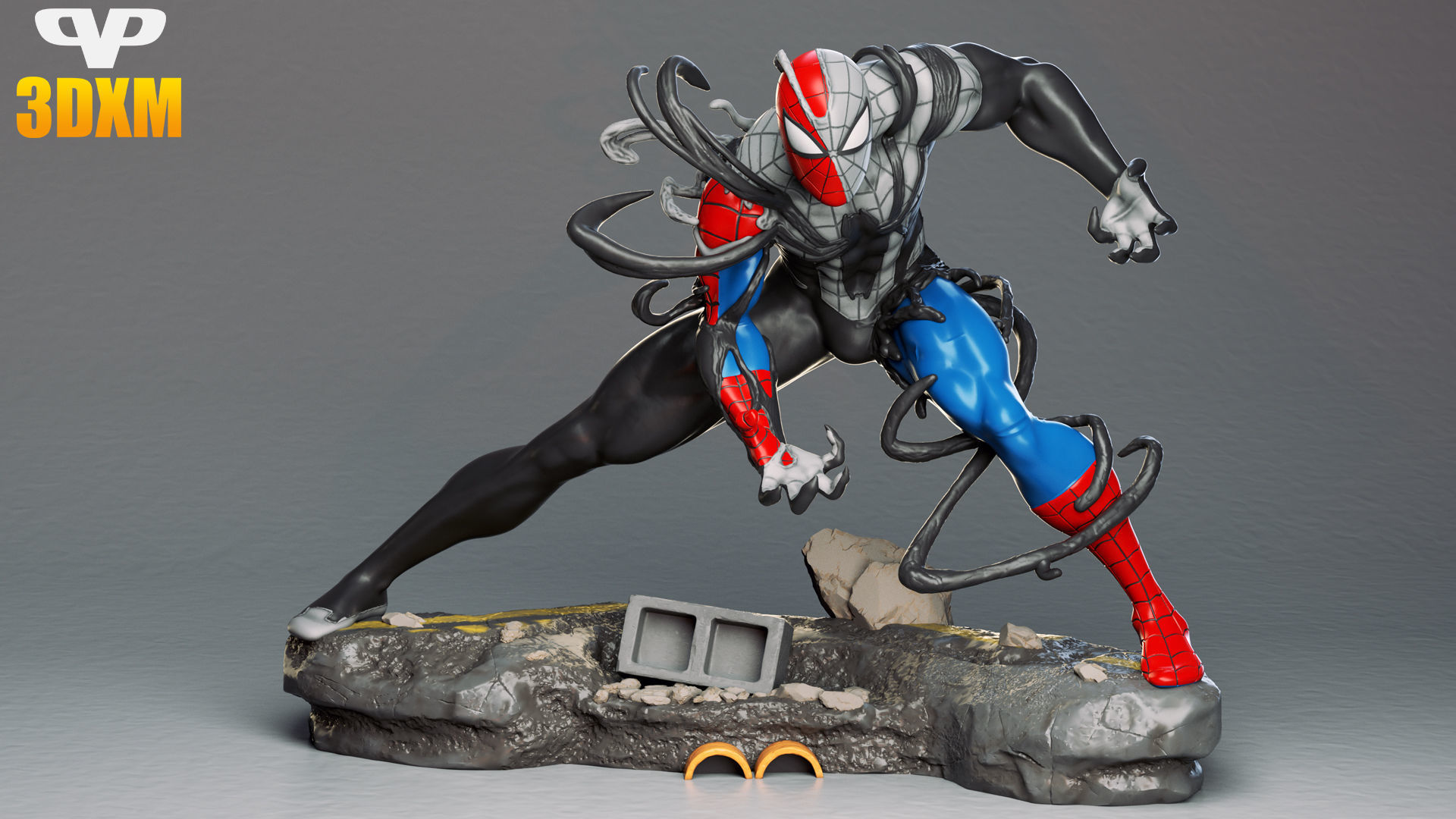 Venom Take Over Spider-Man Maximum Venom for 3D Printing STL 3D print model_1