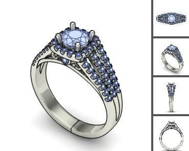 3d 85 models female ring 3D print model 3D print model_19