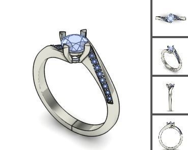 3d 85 models female ring 3D print model 3D print model_82