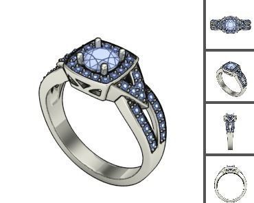 3d 85 models female ring 3D print model 3D print model_40