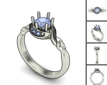 3d 85 models female ring 3D print model 3D print model_7