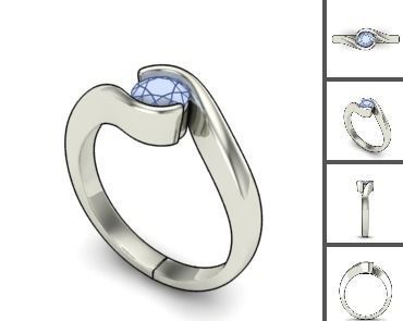 3d 85 models female ring 3D print model 3D print model_63