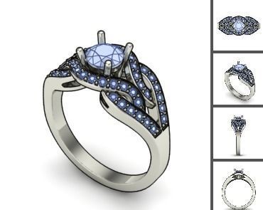 3d 85 models female ring 3D print model 3D print model_6