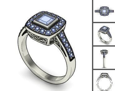 3d 85 models female ring 3D print model 3D print model_72