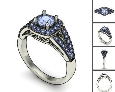 3d 85 models female ring 3D print model 3D print model_77