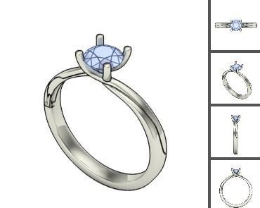 3d 85 models female ring 3D print model 3D print model_51