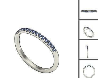 3d 85 models female ring 3D print model 3D print model_44