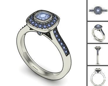 3d 85 models female ring 3D print model 3D print model_1