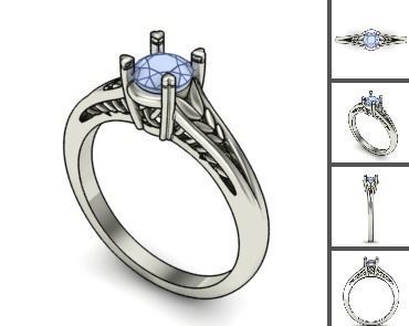 3d 85 models female ring 3D print model 3D print model_66