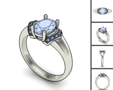 3d 85 models female ring 3D print model 3D print model_78