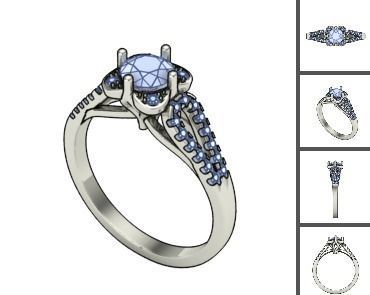 3d 85 models female ring 3D print model 3D print model_64