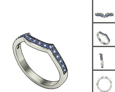 3d 85 models female ring 3D print model 3D print model_62