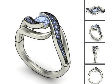 3d 85 models female ring 3D print model 3D print model_3