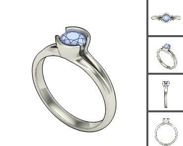 3d 85 models female ring 3D print model 3D print model_70