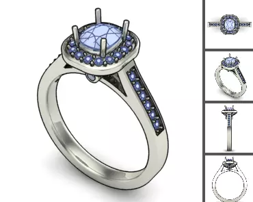 3d 85 models female ring 3D print model 3D print model_0