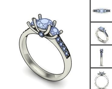 3d 85 models female ring 3D print model 3D print model_30