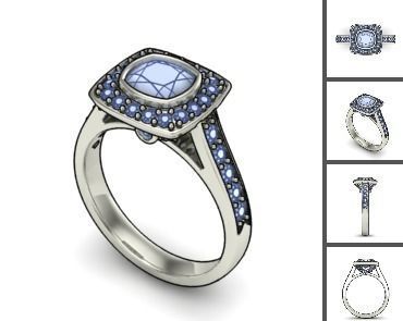 3d 85 models female ring 3D print model 3D print model_58