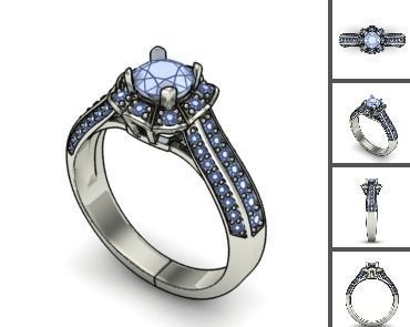 3d 85 models female ring 3D print model 3D print model_8