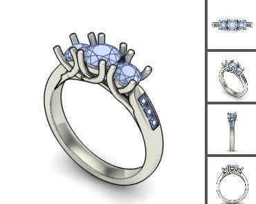 3d 85 models female ring 3D print model 3D print model_67