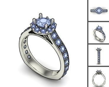 3d 85 models female ring 3D print model 3D print model_76