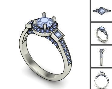 3d 85 models female ring 3D print model 3D print model_23