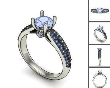 3d 85 models female ring 3D print model 3D print model_41