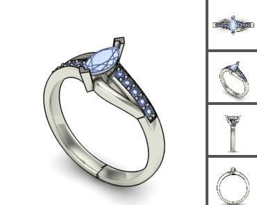 3d 85 models female ring 3D print model 3D print model_4