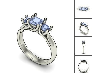 3d 85 models female ring 3D print model 3D print model_65