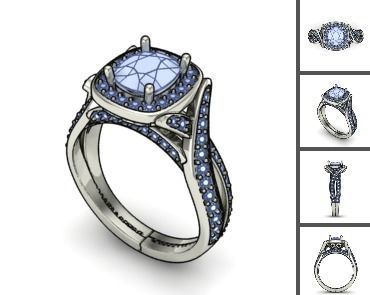 3d 85 models female ring 3D print model 3D print model_53