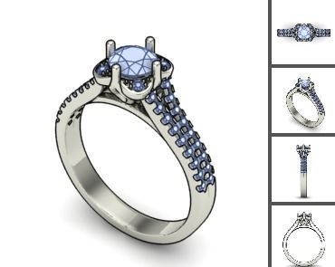 3d 85 models female ring 3D print model 3D print model_37