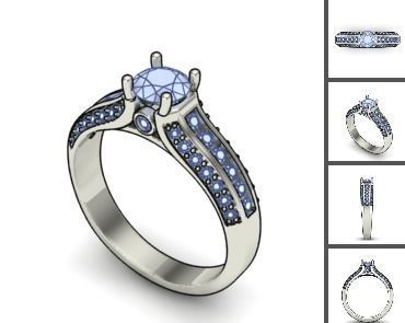 3d 85 models female ring 3D print model 3D print model_48