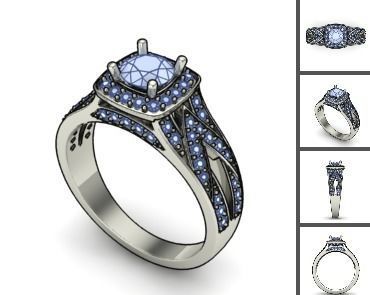 3d 85 models female ring 3D print model 3D print model_15