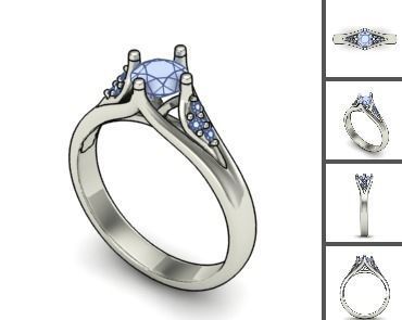 3d 85 models female ring 3D print model 3D print model_25