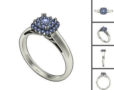 3d 85 models female ring 3D print model 3D print model_50